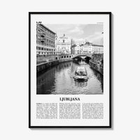 Ljubljana Print Black and White, Ljubljana Wall Art, Ljubljana Poster, Ljubljana Photo, Ljubljana, Slovenia, Lublana, Laibach, Europe
