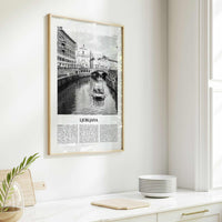 Ljubljana Print Black and White, Ljubljana Wall Art, Ljubljana Poster, Ljubljana Photo, Ljubljana, Slovenia, Lublana, Laibach, Europe