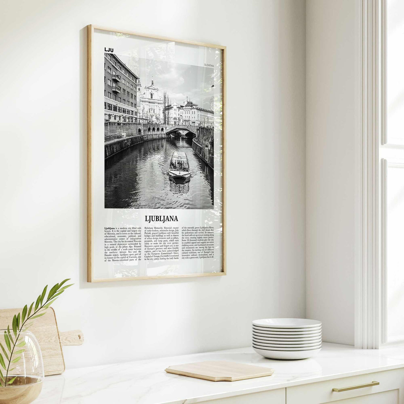 Ljubljana Print Black and White, Ljubljana Wall Art, Ljubljana Poster, Ljubljana Photo, Ljubljana, Slovenia, Lublana, Laibach, Europe