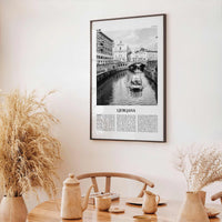 Ljubljana Print Black and White, Ljubljana Wall Art, Ljubljana Poster, Ljubljana Photo, Ljubljana, Slovenia, Lublana, Laibach, Europe