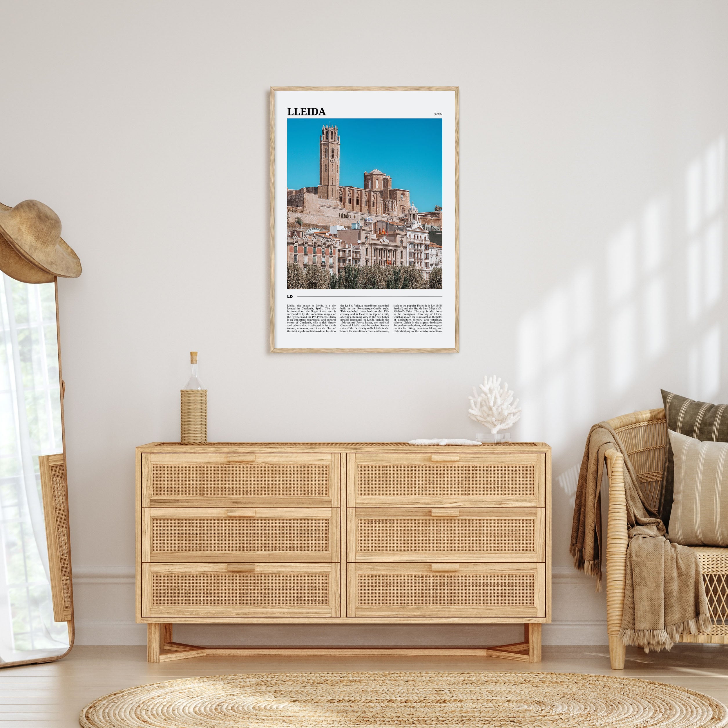 Lleida Travel Color Poster