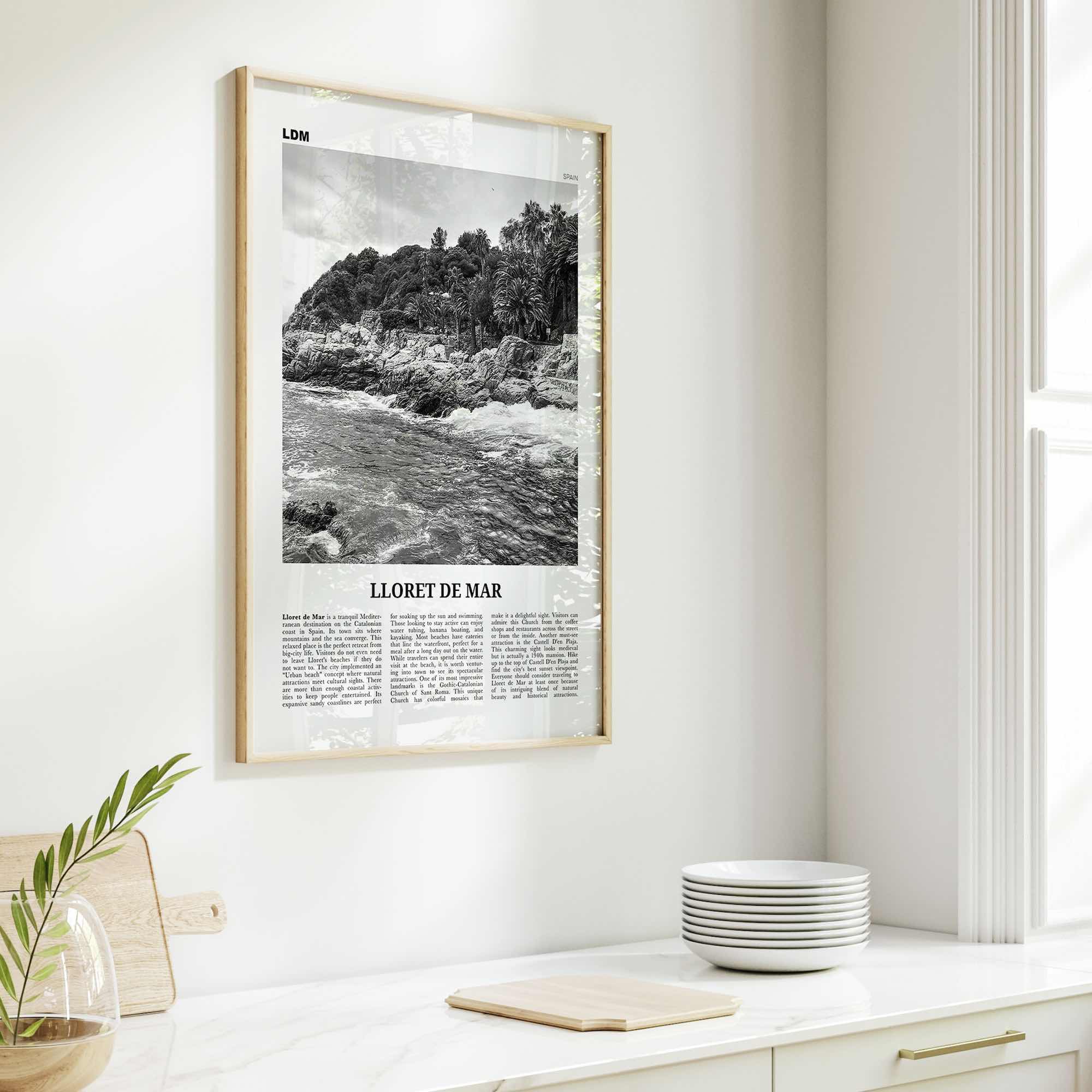 Lloret De Mar Print Black and White No 1, Lloret de Mar Art, Lloret de Mar Poster, Lloret de Mar Photo, Lloret de Mar Décor
