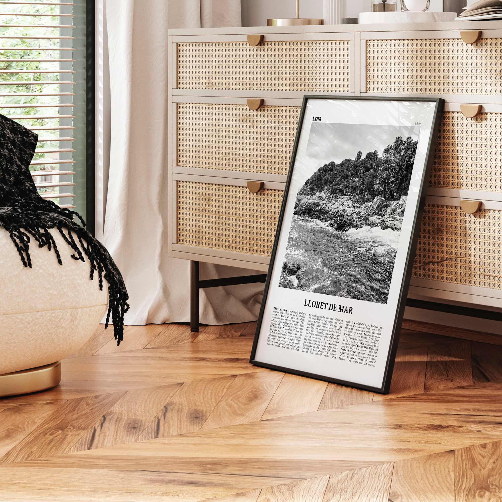 Lloret De Mar Print Black and White No 1, Lloret de Mar Art, Lloret de Mar Poster, Lloret de Mar Photo, Lloret de Mar Décor