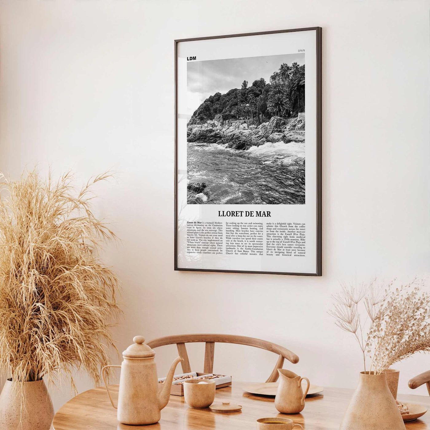 Lloret De Mar Print Black and White No 1, Lloret de Mar Art, Lloret de Mar Poster, Lloret de Mar Photo, Lloret de Mar Décor