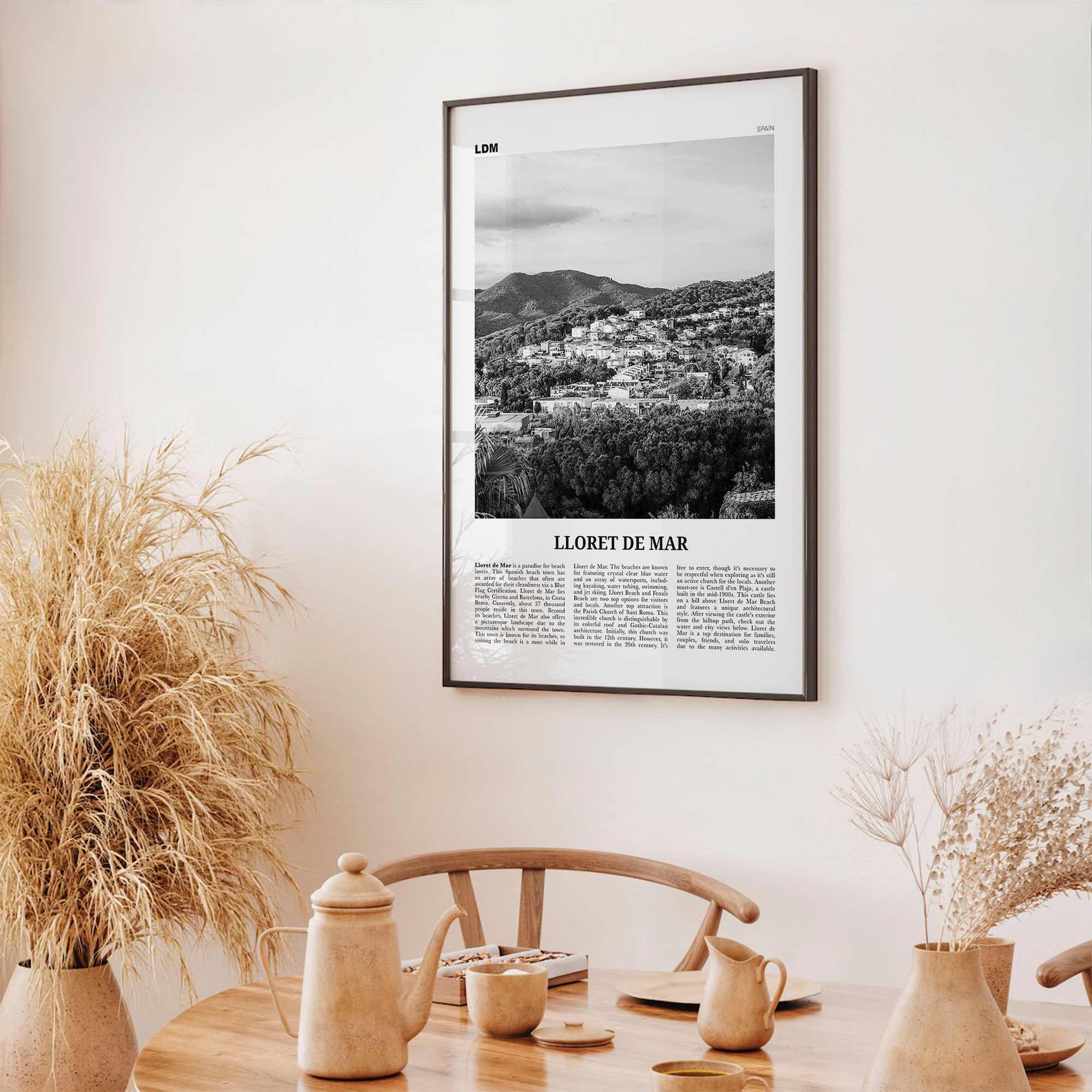 Lloret De Mar Print Black and White No 2, Lloret de Mar Art, Lloret de Mar Poster, Lloret de Mar Photo, Lloret de Mar Décor