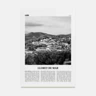 Lloret de Mar Travel B&W No 2 Poster