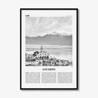 Locarno Print Black and White, Locarno Wall Art, Locarno Poster, Locarno Photo, Locarno Wall Décor, Switzerland, Swiss, Ticino, Locarno
