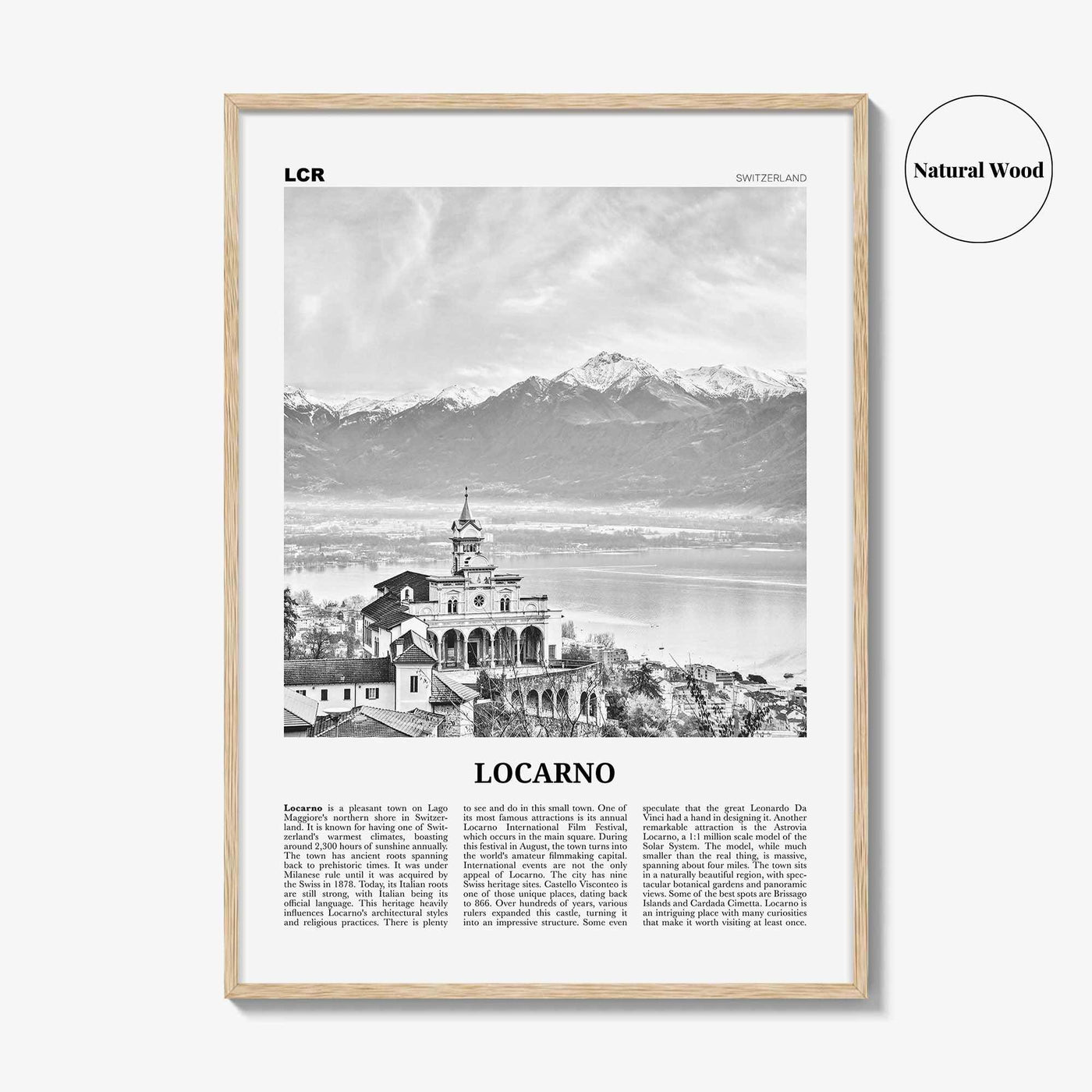 Locarno Print Black and White, Locarno Wall Art, Locarno Poster, Locarno Photo, Locarno Wall Décor, Switzerland, Swiss, Ticino, Locarno