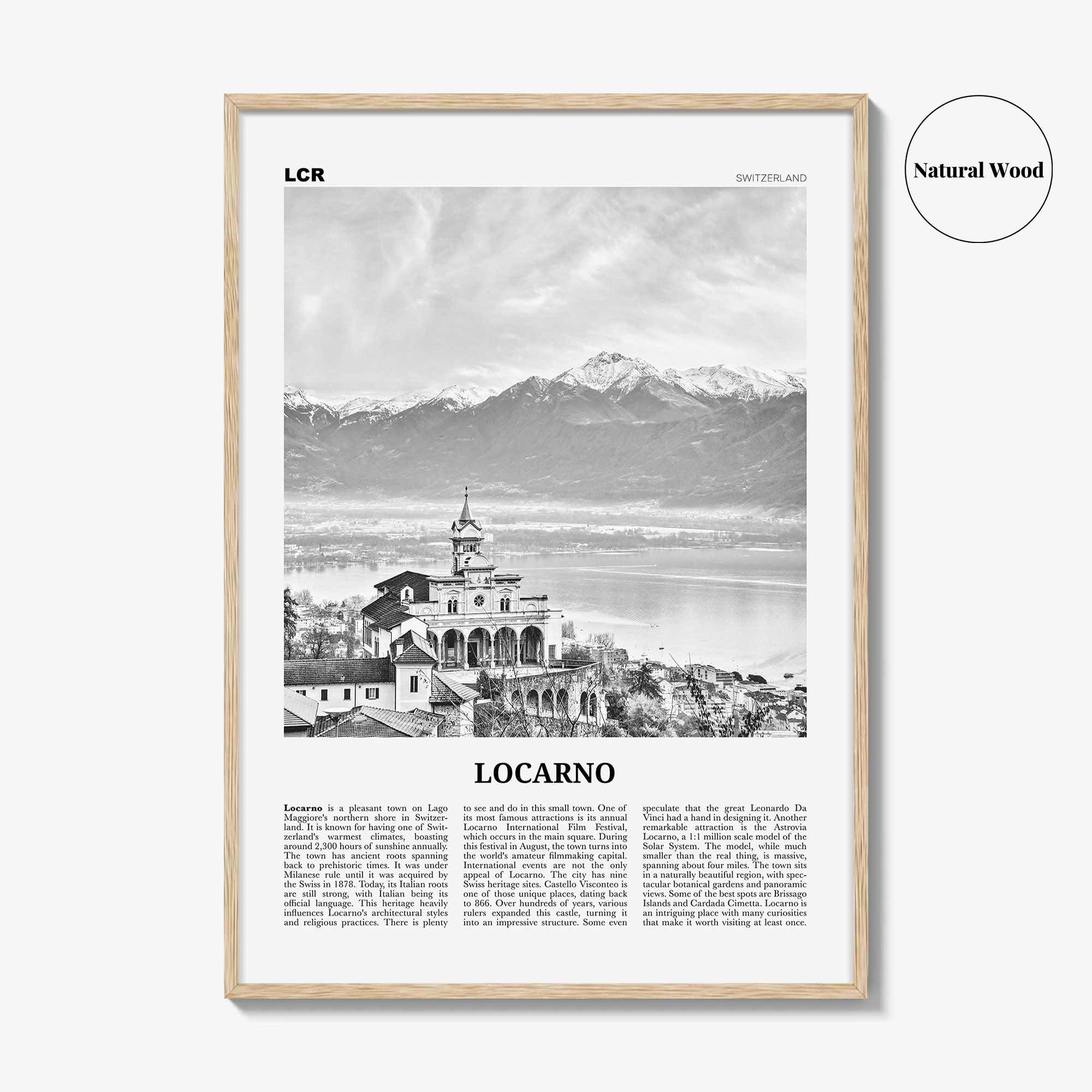 Locarno Print Black and White, Locarno Wall Art, Locarno Poster, Locarno Photo, Locarno Wall Décor, Switzerland, Swiss, Ticino, Locarno