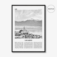 Locarno Print Black and White, Locarno Wall Art, Locarno Poster, Locarno Photo, Locarno Wall Décor, Switzerland, Swiss, Ticino, Locarno