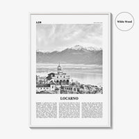 Locarno Print Black and White, Locarno Wall Art, Locarno Poster, Locarno Photo, Locarno Wall Décor, Switzerland, Swiss, Ticino, Locarno