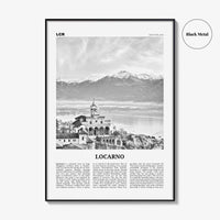 Locarno Print Black and White, Locarno Wall Art, Locarno Poster, Locarno Photo, Locarno Wall Décor, Switzerland, Swiss, Ticino, Locarno