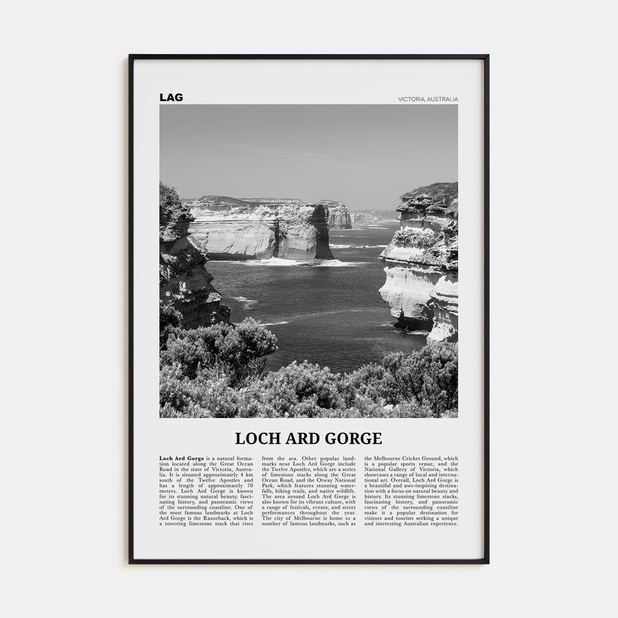 Loch Ard Gorge Travel B&W Poster
