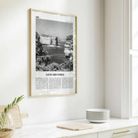 Loch Ard Gorge Print Black and White, Loch Ard Gorge Wall Art, Loch Ard Gorge Poster, Loch Ard Gorge Photo, Wall Décor, Loch Ard Gorge Map