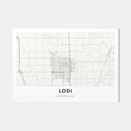 Lodi Map Landscape Poster