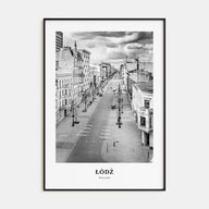 Łódź Portrait B&W Poster