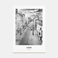 Łódź Portrait B&W Poster