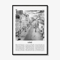 Lodz Print Black and White, Łódź Wall Art, Łódź Poster, Łódź Photo, Łódź Wall Décor, Łódź Map, Poland