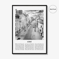 Lodz Print Black and White, Łódź Wall Art, Łódź Poster, Łódź Photo, Łódź Wall Décor, Łódź Map, Poland