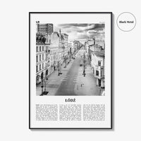 Lodz Print Black and White, Łódź Wall Art, Łódź Poster, Łódź Photo, Łódź Wall Décor, Łódź Map, Poland