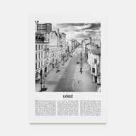 Łódź Travel B&W Poster