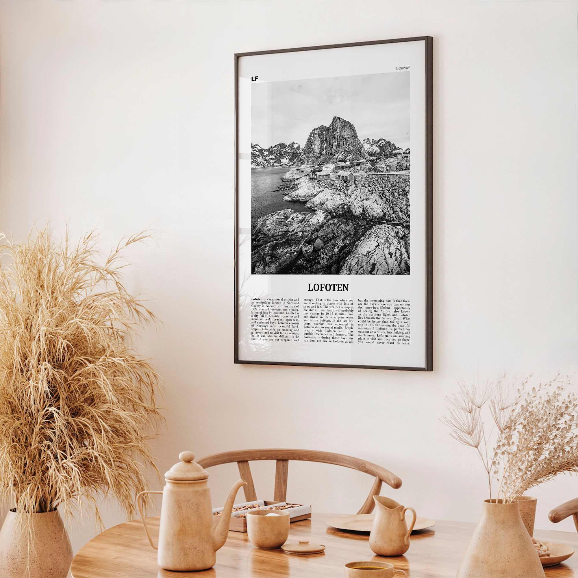 Lofoten Print Black and White, Lofoten Wall Art, Lofoten Poster, Lofoten Photo, Lofoten Wall Décor, Lofoten Map, Norway