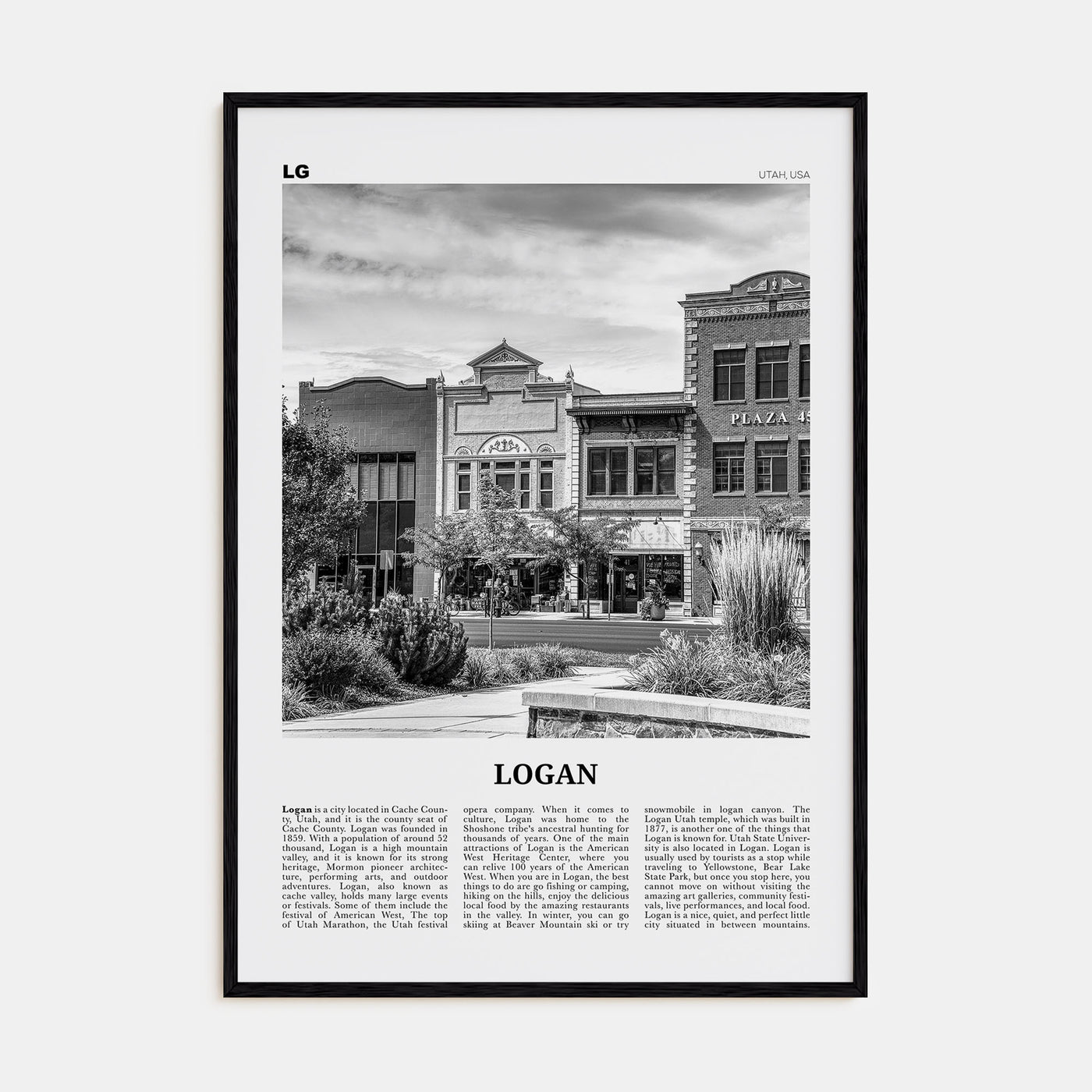 Logan Travel B&W Poster