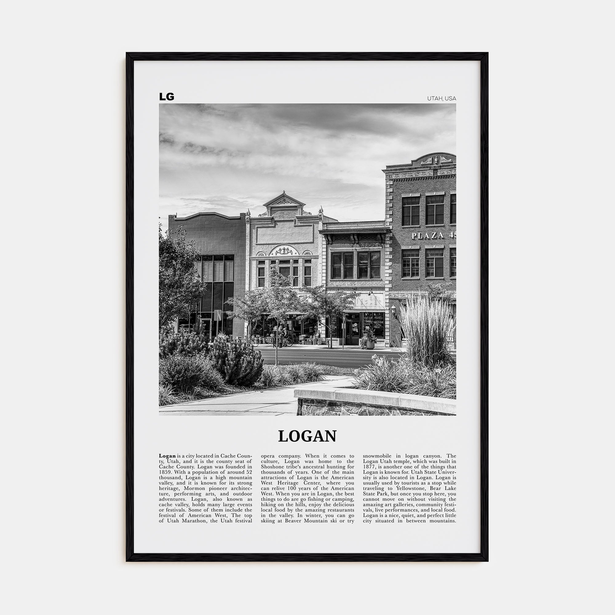 Logan Travel B&W Poster