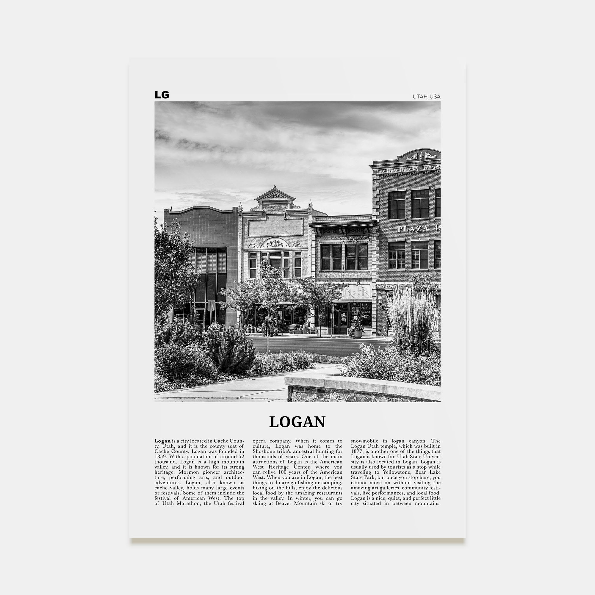 Logan Travel B&W Poster