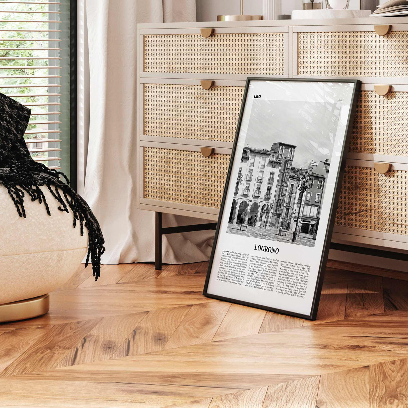 Logrono Print Black and White, Logrono Wall Art, Logrono Poster, Logrono Photo, Logrono Wall Décor, Logrono Map, Spain