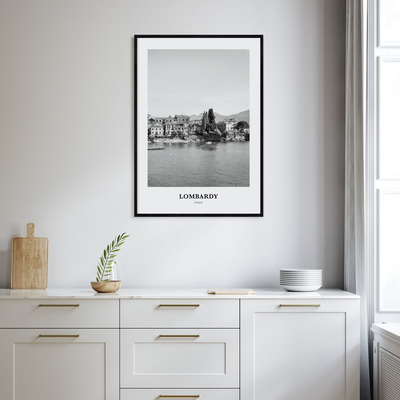 Lombardy Portrait B&W Poster