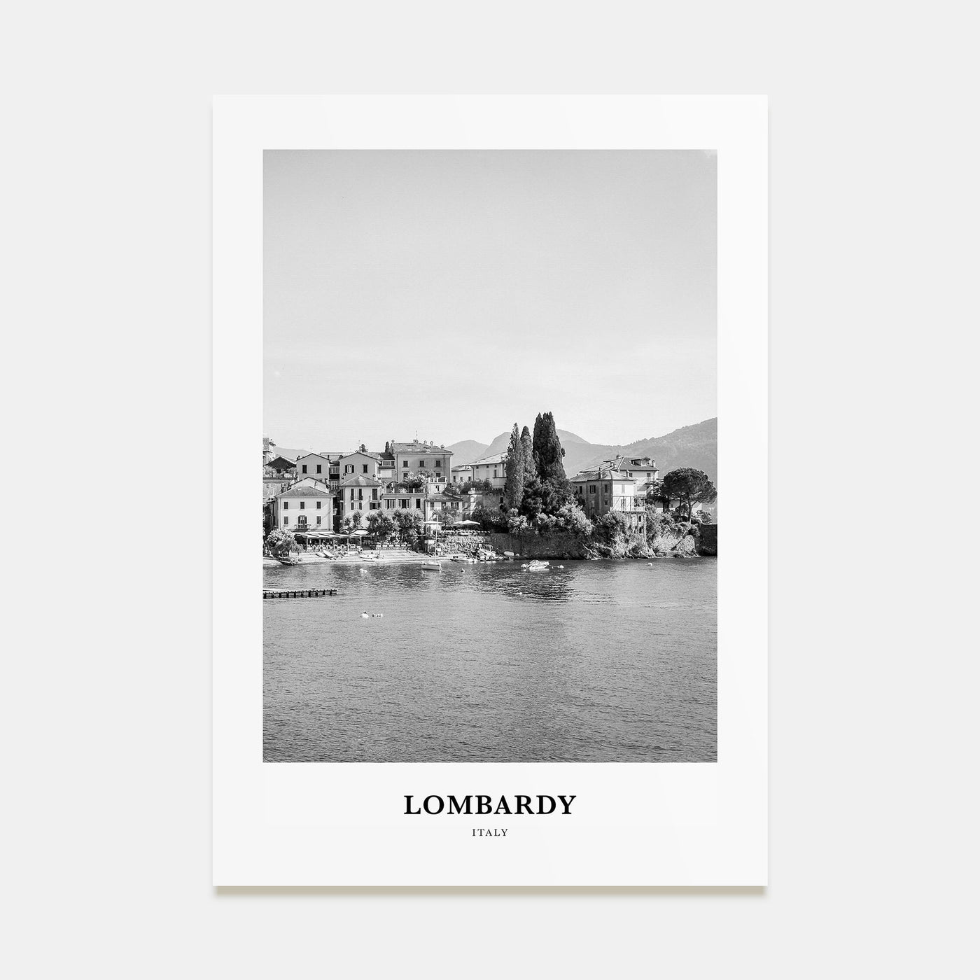 Lombardy Portrait B&W Poster