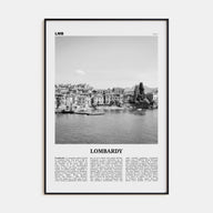 Lombardy Travel B&W Poster