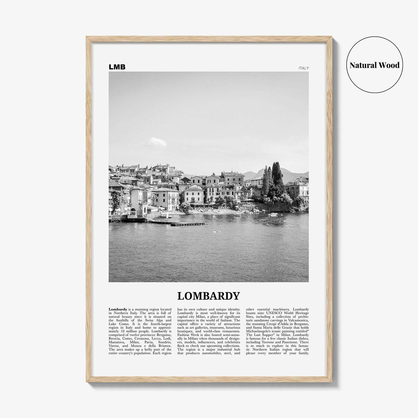 Lombardy Print Black and White, Lombardy Wall Art, Lombardy Poster, Lombardy Photo, Lombardy Wall Decor, Italy, italia, Lombardia, Milan