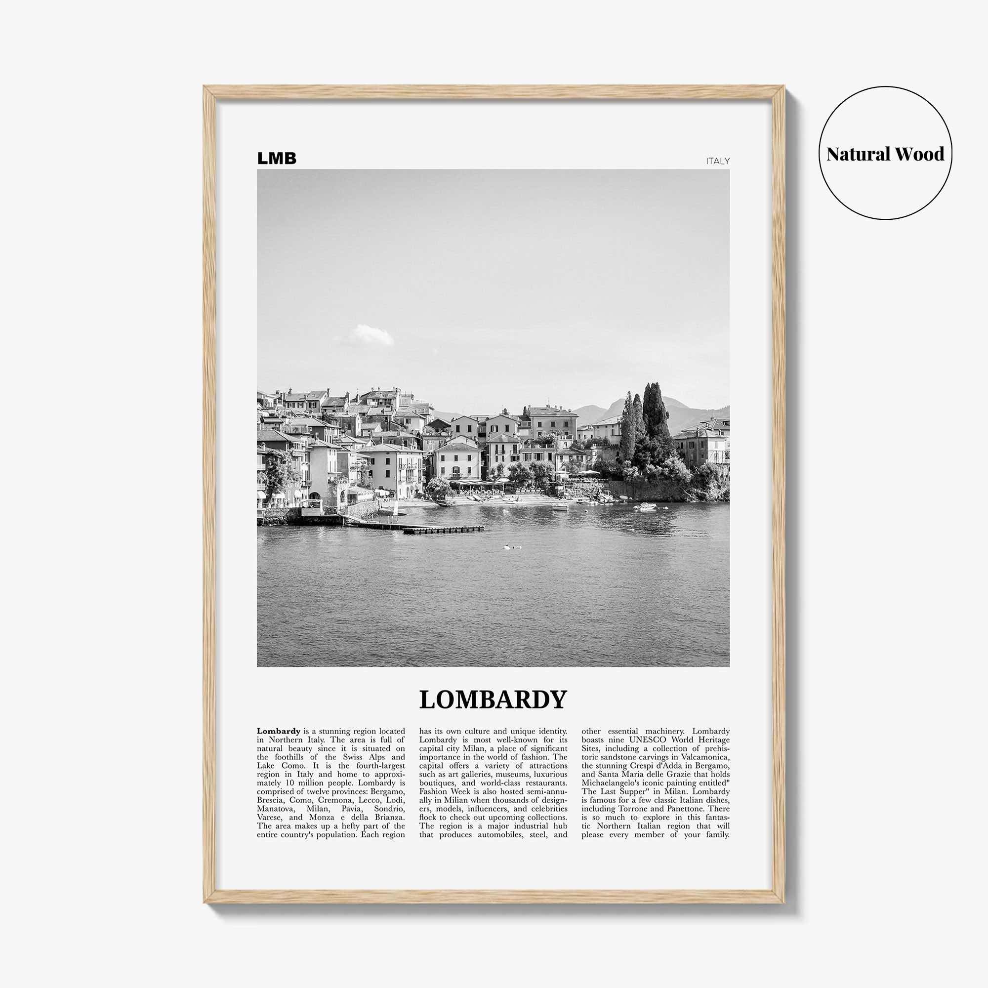 Lombardy Print Black and White, Lombardy Wall Art, Lombardy Poster, Lombardy Photo, Lombardy Wall Decor, Italy, italia, Lombardia, Milan