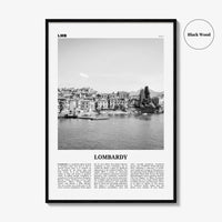 Lombardy Print Black and White, Lombardy Wall Art, Lombardy Poster, Lombardy Photo, Lombardy Wall Decor, Italy, italia, Lombardia, Milan