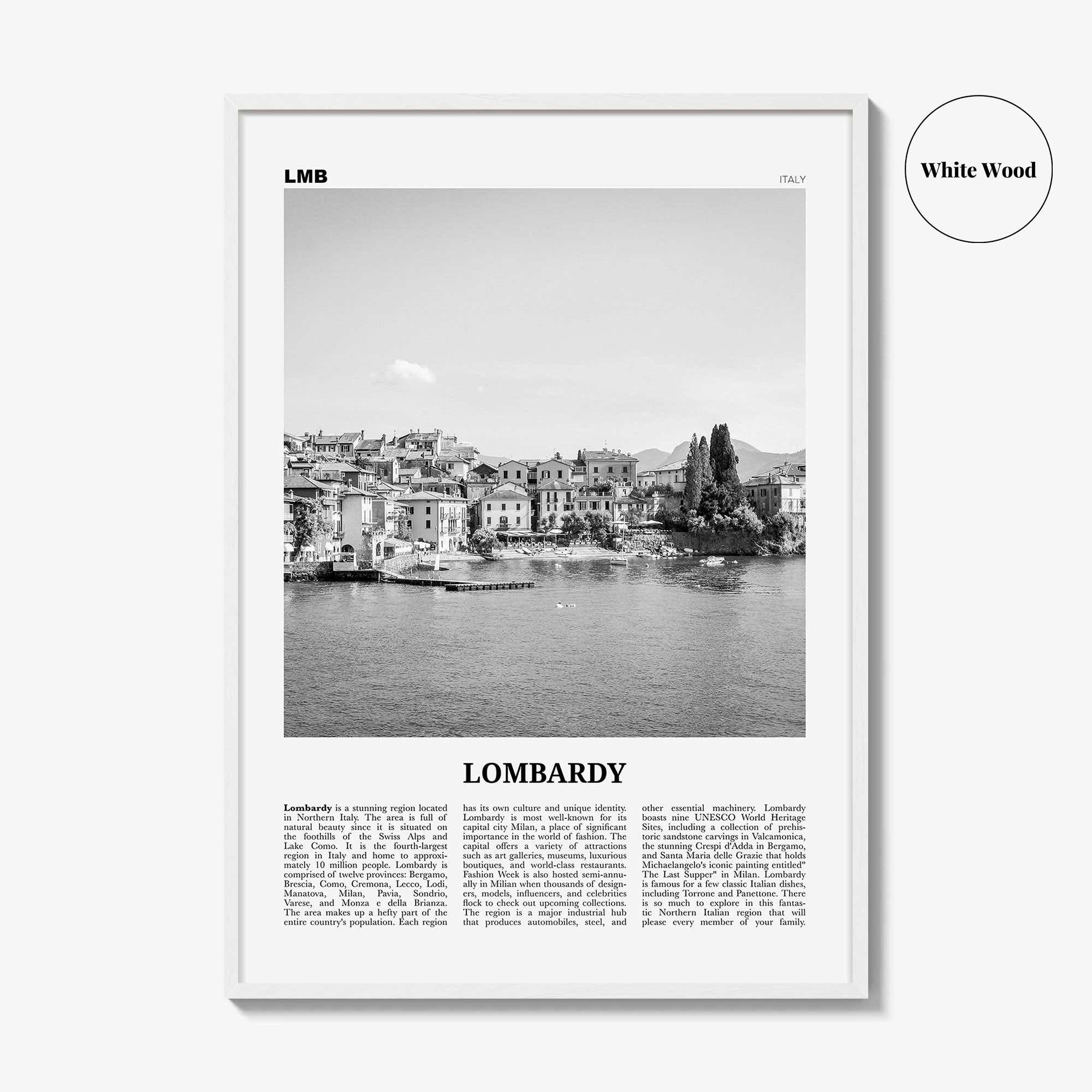 Lombardy Print Black and White, Lombardy Wall Art, Lombardy Poster, Lombardy Photo, Lombardy Wall Decor, Italy, italia, Lombardia, Milan