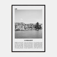 Lombardy Travel B&W Poster