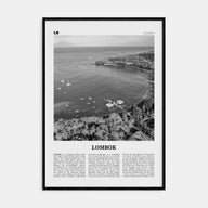 Lombok Travel B&W Poster