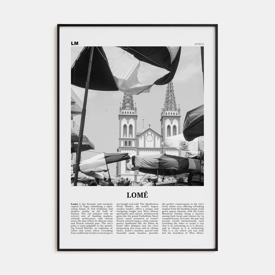 Lomé Travel B&W Poster