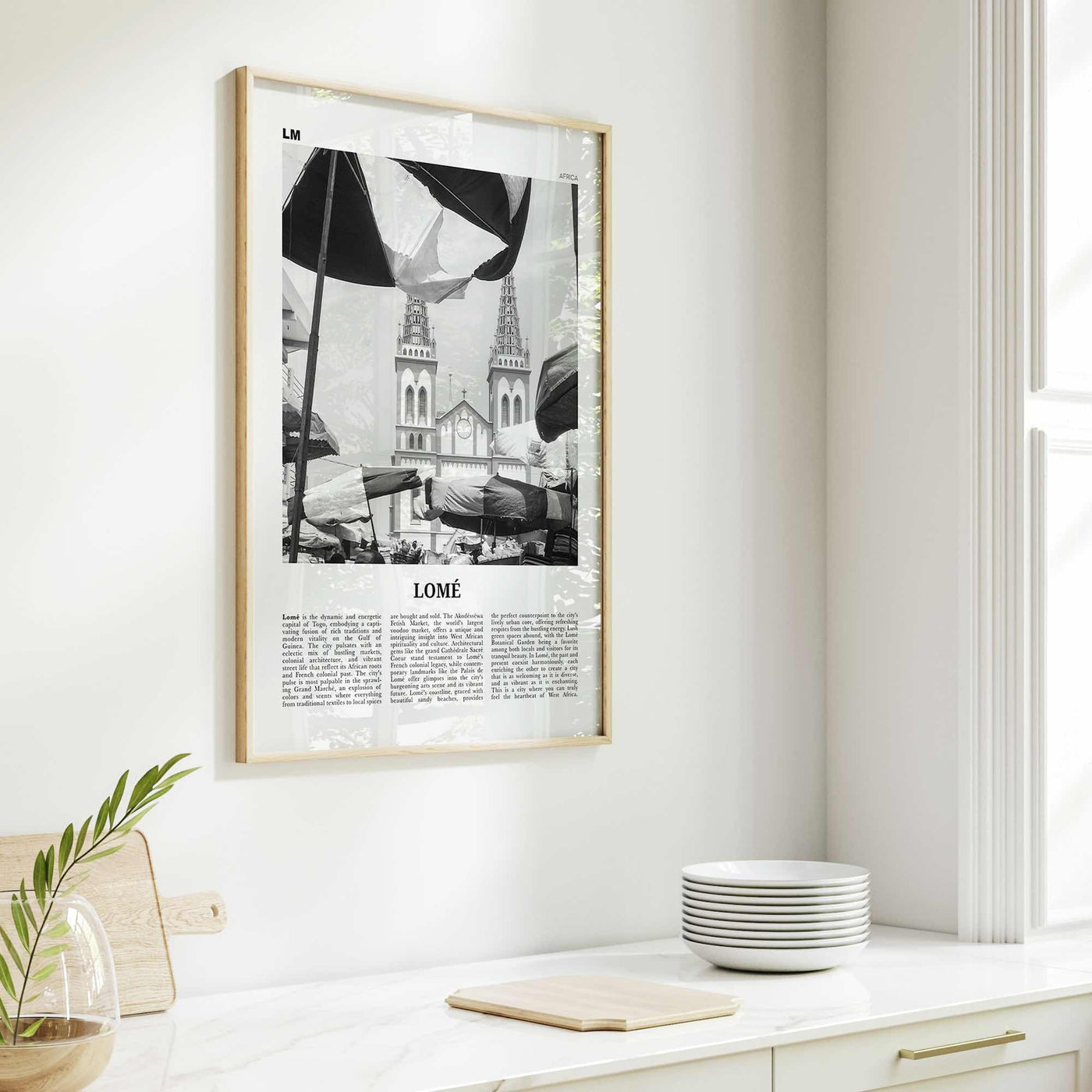 Lome Print Black and White, Lome Wall Art, Lome Poster, Lome Photo, Lome Wall Décor, Lome Map, Togo