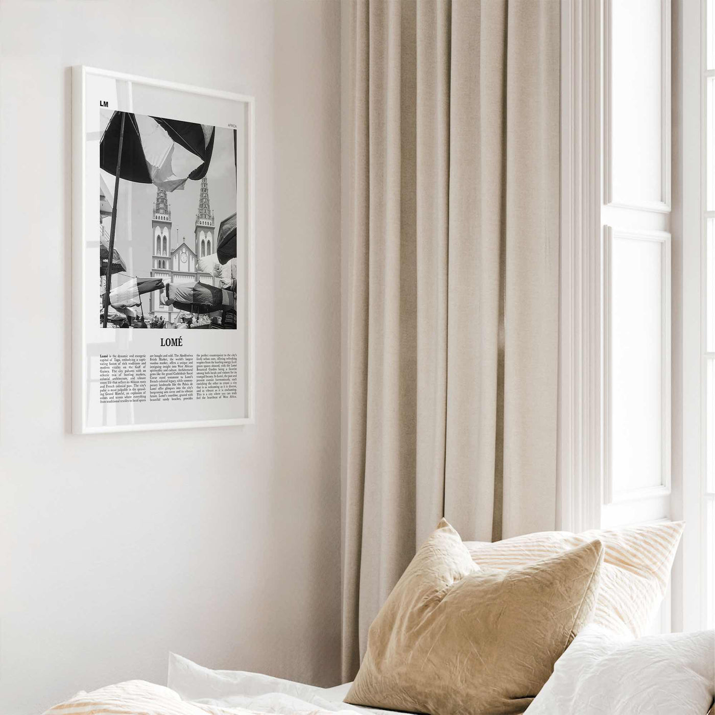 Lome Print Black and White, Lome Wall Art, Lome Poster, Lome Photo, Lome Wall Décor, Lome Map, Togo