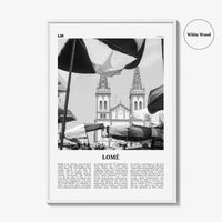 Lome Print Black and White, Lome Wall Art, Lome Poster, Lome Photo, Lome Wall Décor, Lome Map, Togo