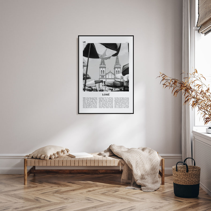 Lomé Travel B&W Poster