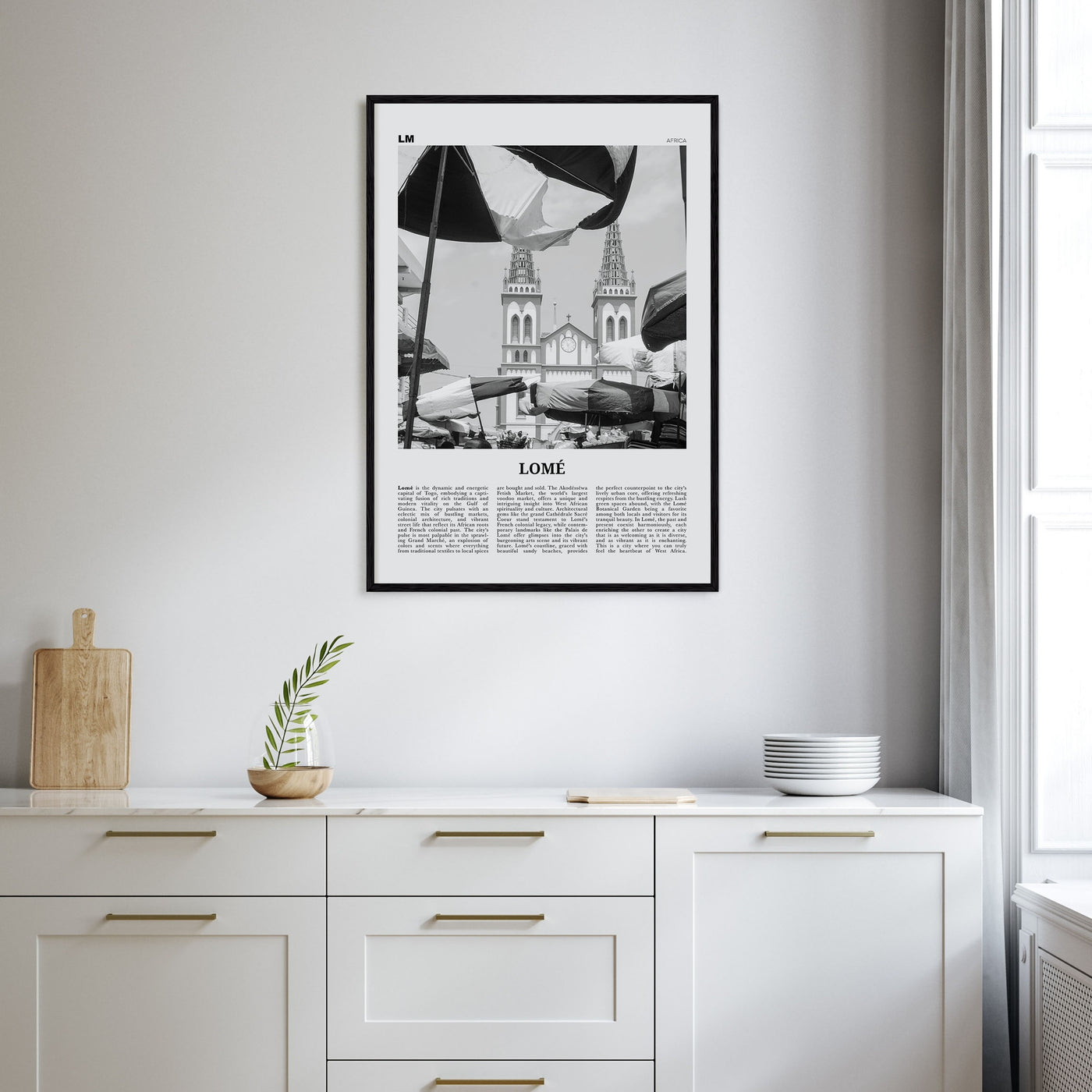 Lomé Travel B&W Poster