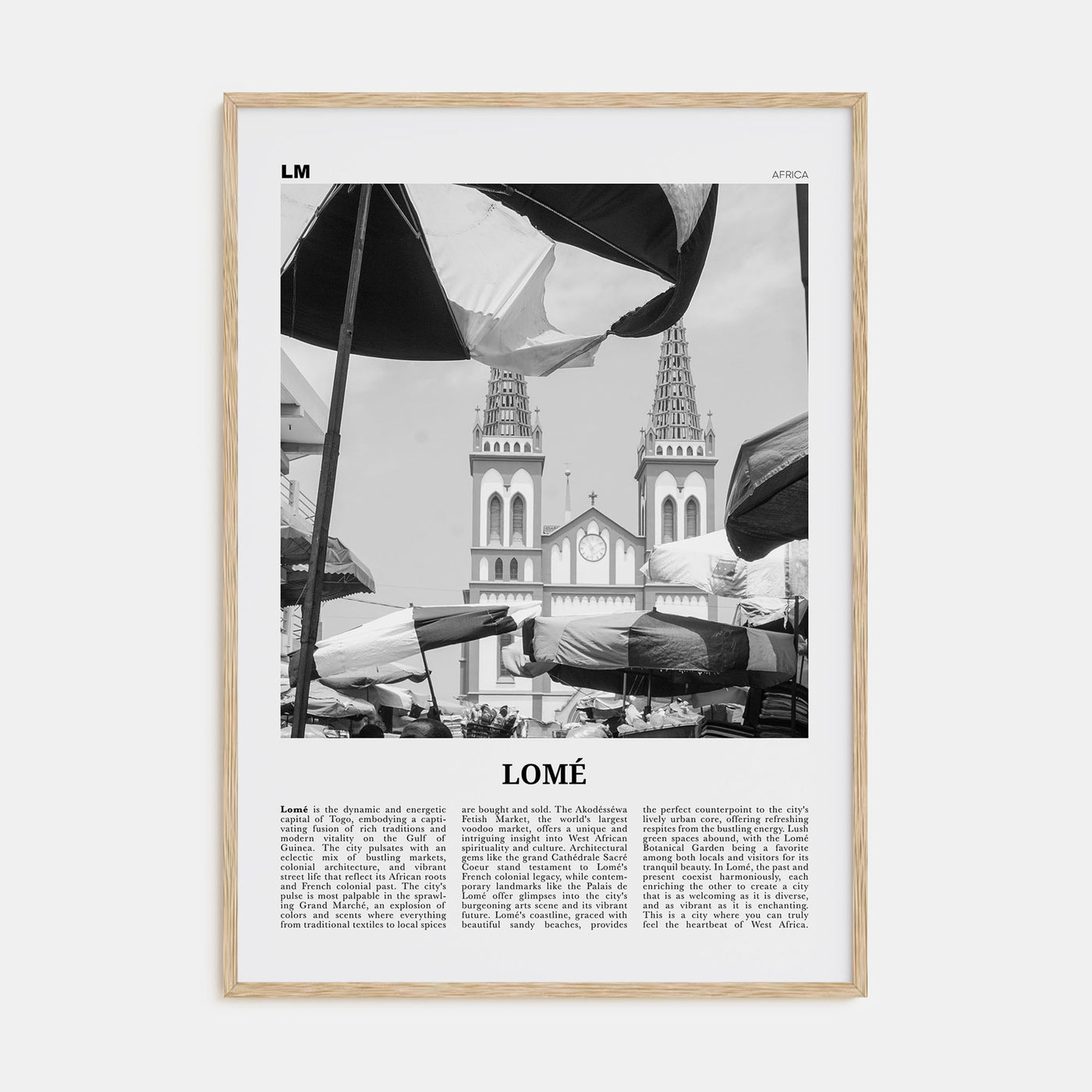 Lomé Travel B&W Poster