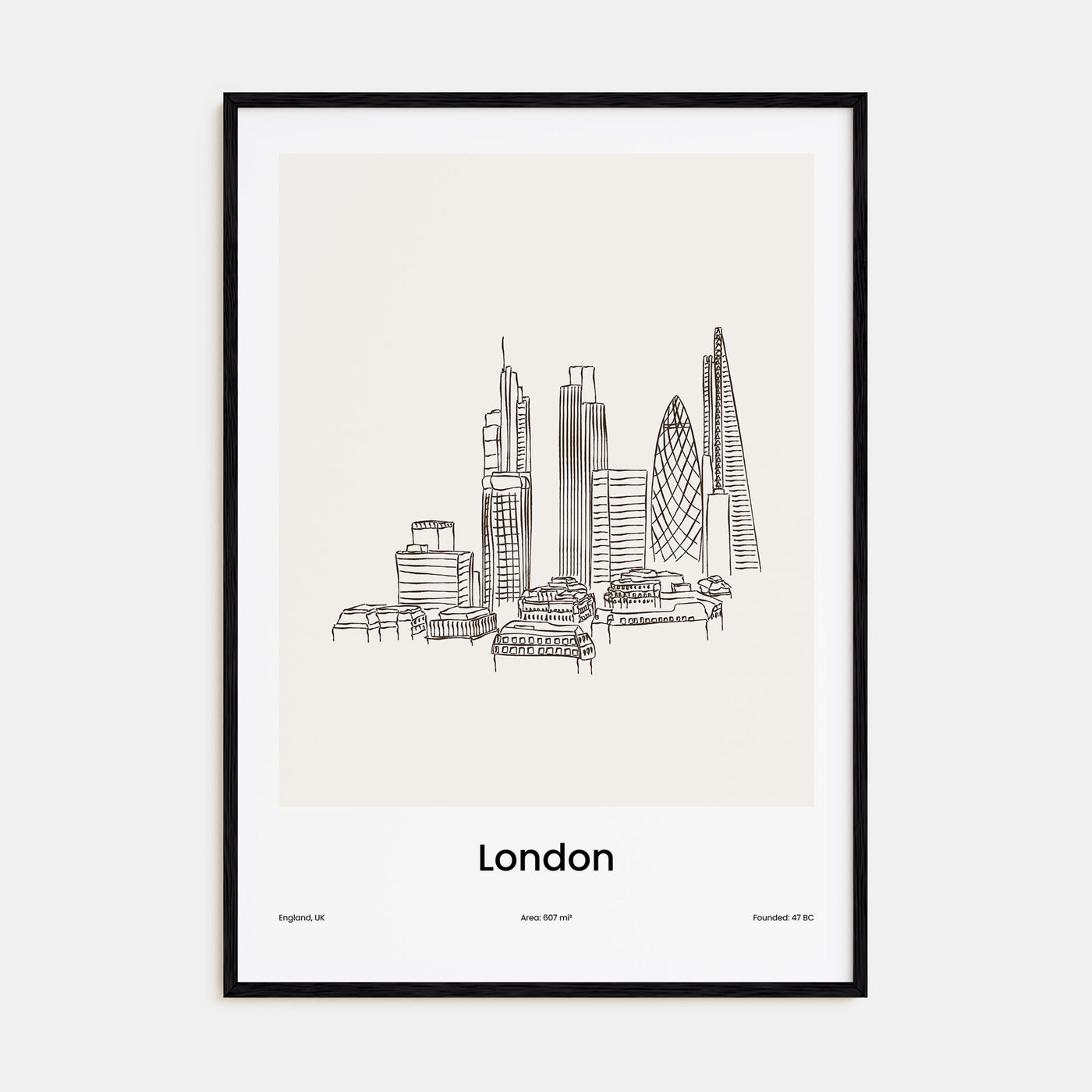 London Drawn No 1 Poster
