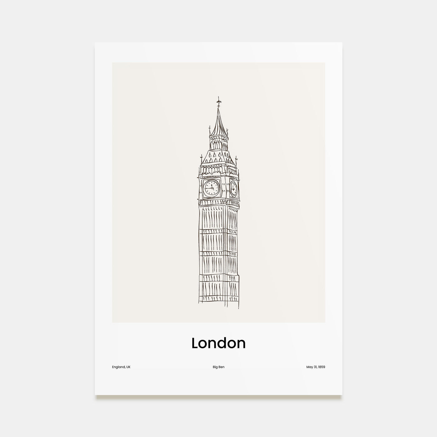 London Drawn No 2 Poster