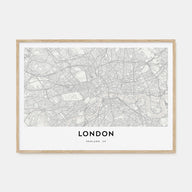 London Map Landscape Poster