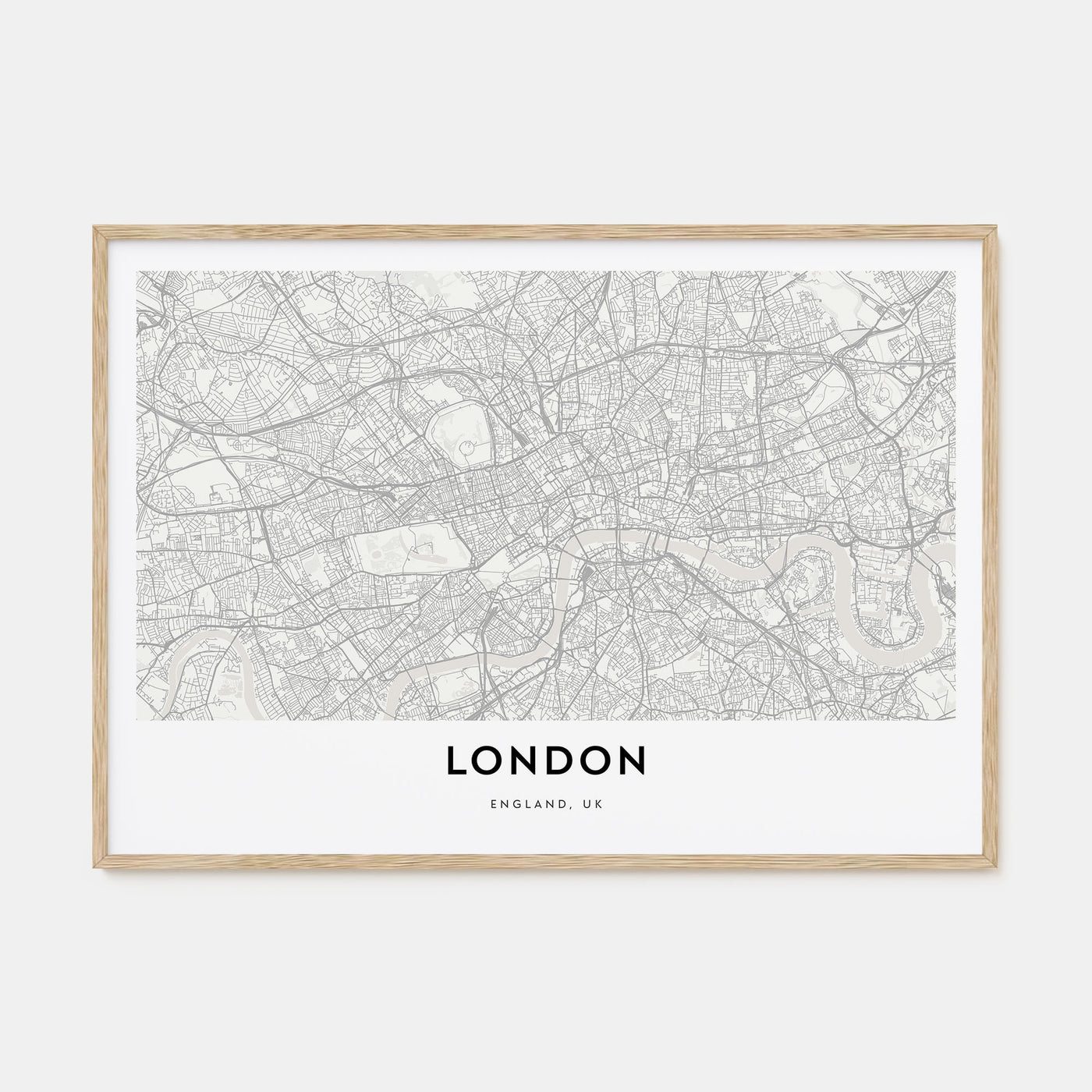 London Map Landscape Poster
